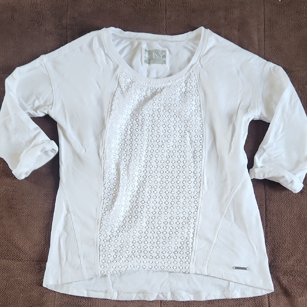 Marc New York White Eyelet Women's Blouse